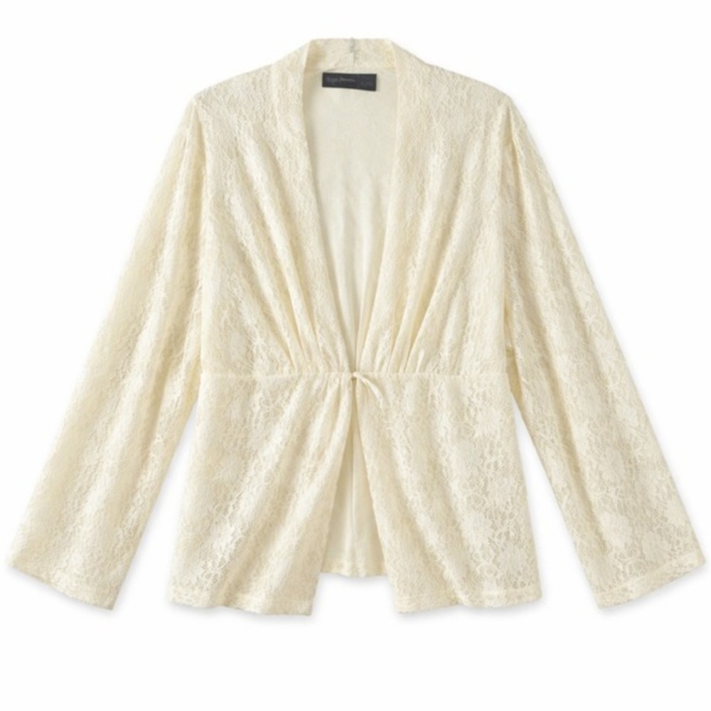 2/$30 NWT Maggie Barnes Lace Jacket Sz 4X Cream Special Occasion Wedding